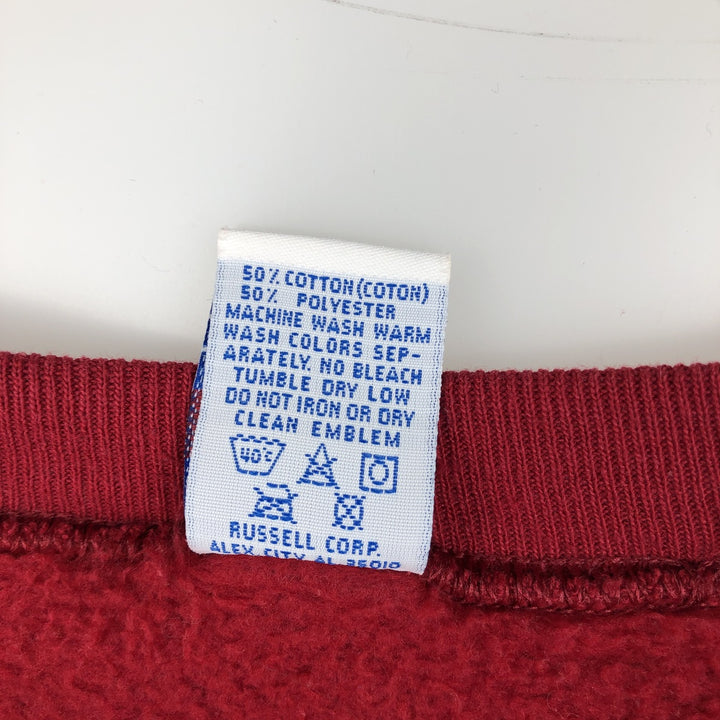 Vintage 90'S Russell ATHLETIC college sweatshirt, made in the USA, size XL, men's cotton red type Vintage Second Hand