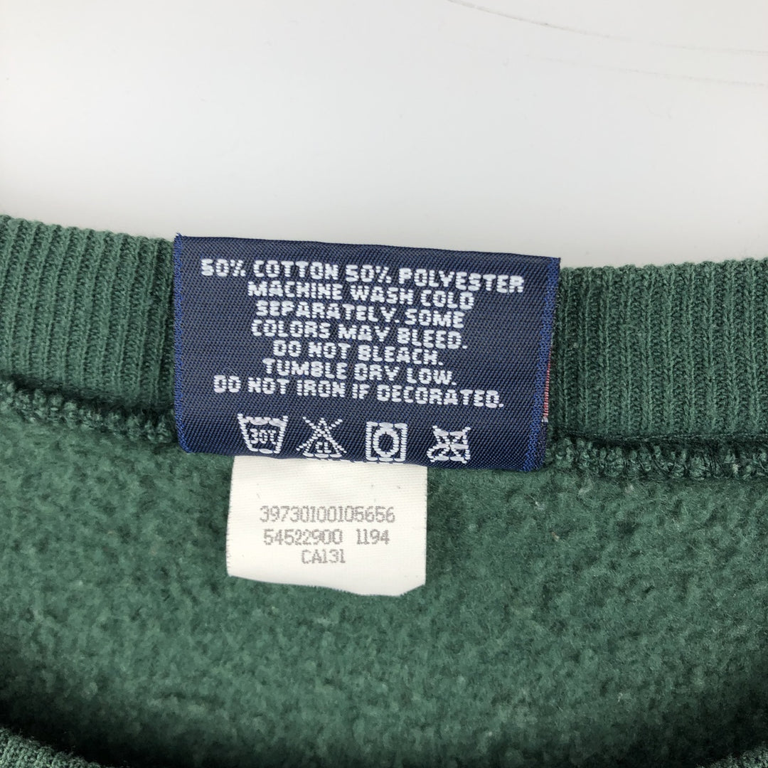 90'S Jansport College Sweatshirt, Made in USA, Men's XL, Vintage cotton green type Vintage Second Hand