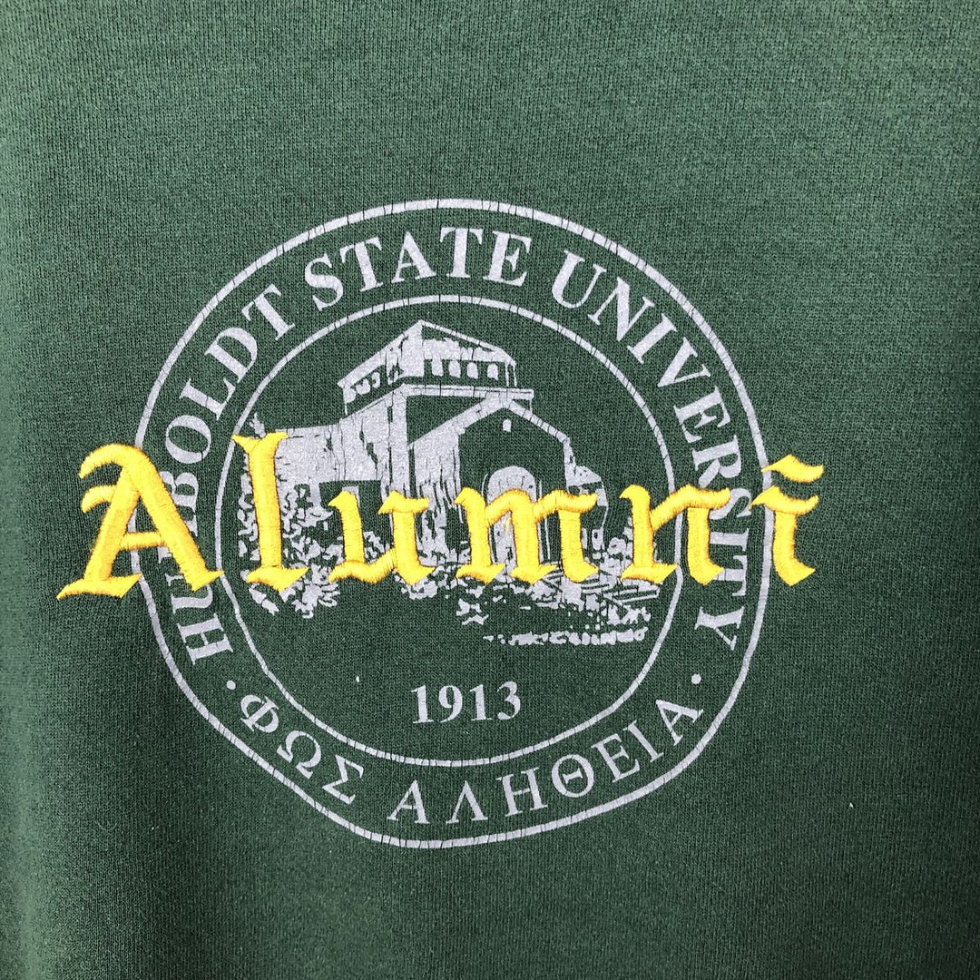 90'S Jansport College Sweatshirt, Made in USA, Men's XL, Vintage cotton green type Vintage Second Hand