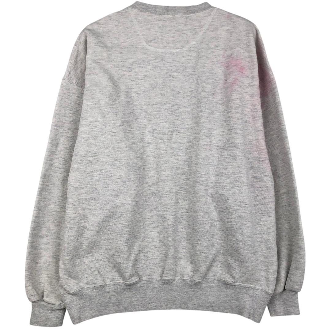 Jerzees Cotton Sweatshirt College Sweatshirt, Made in USA, Men's Size XL (approx.) cotton white type Vintage Second Hand
