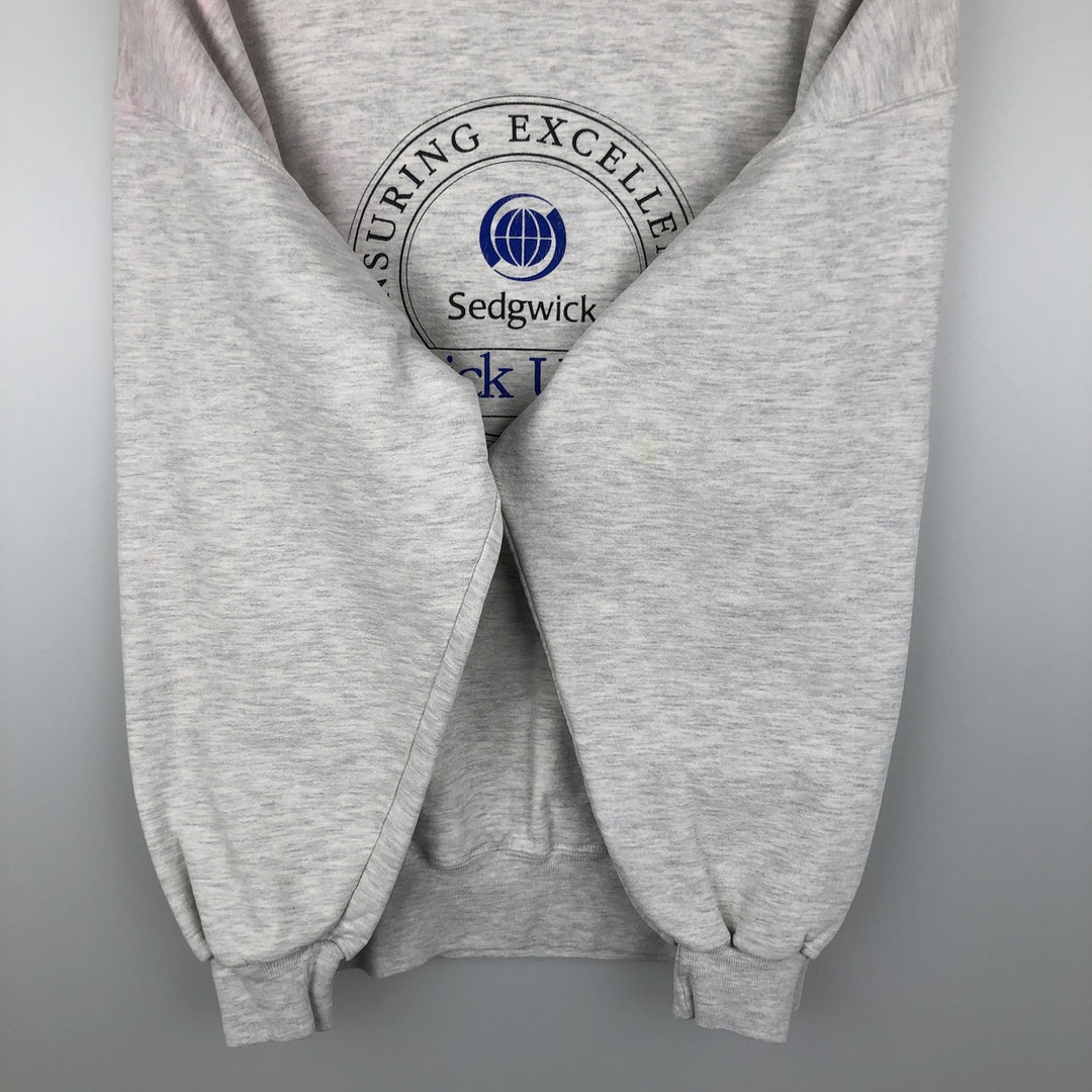 Jerzees Cotton Sweatshirt College Sweatshirt, Made in USA, Men's Size XL (approx.) cotton white type Vintage Second Hand