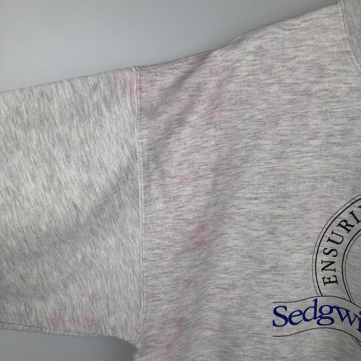Jerzees Cotton Sweatshirt College Sweatshirt, Made in USA, Men's Size XL (approx.) cotton white type Vintage Second Hand