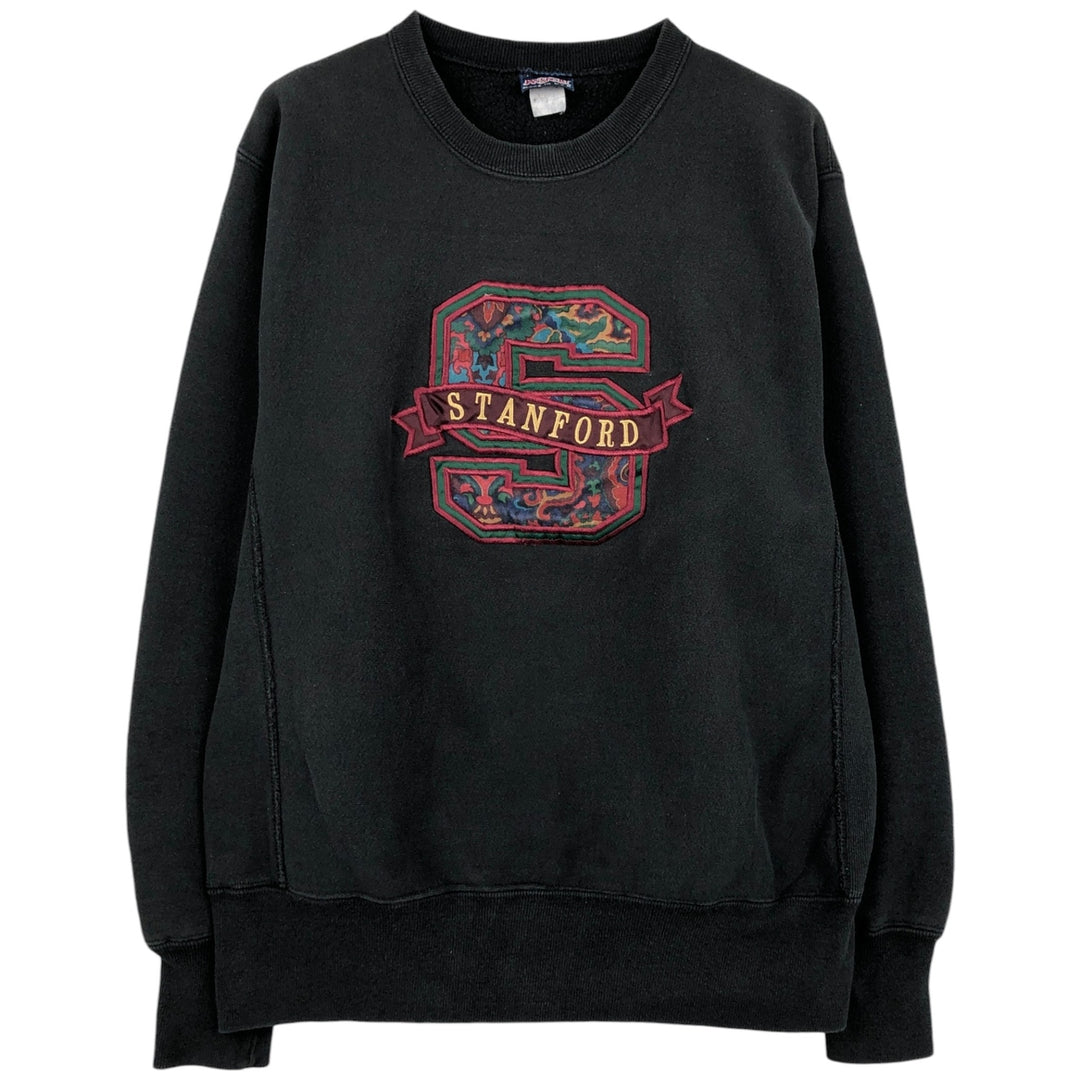 Vintage 90'S Jansport college sweatshirt, made in the USA, size L, men's unclear black type Vintage Second Hand