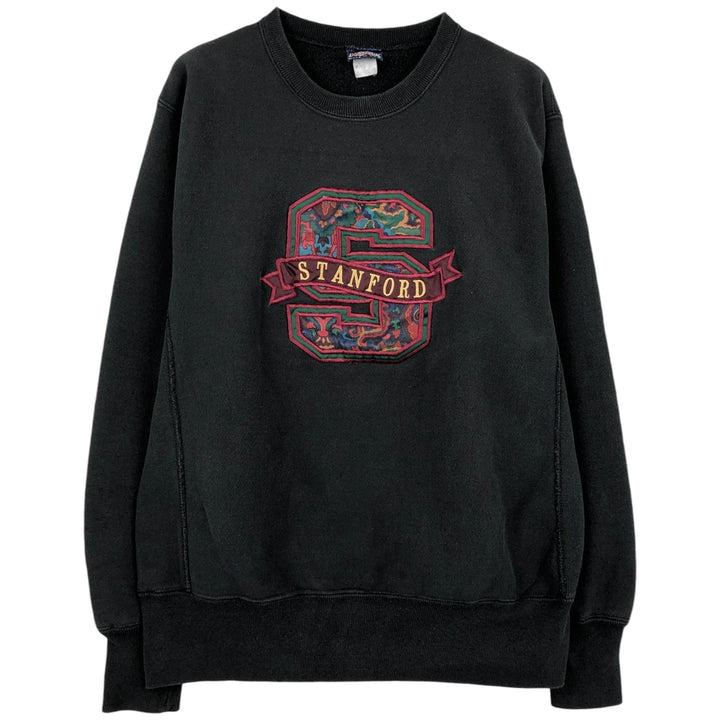 Vintage 90'S Jansport college sweatshirt, made in the USA, size L, men's unclear black type Vintage Second Hand