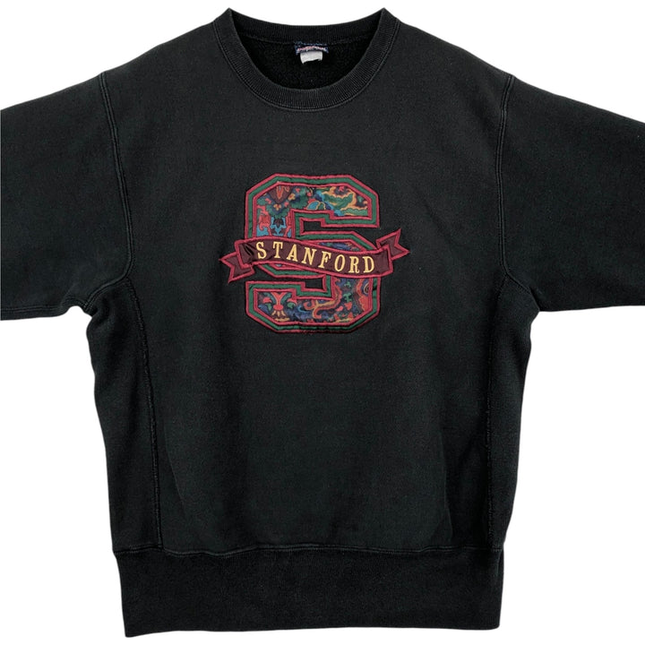 Vintage 90'S Jansport college sweatshirt, made in the USA, size L, men's unclear black type Vintage Second Hand