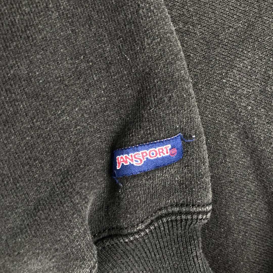 Vintage 90'S Jansport college sweatshirt, made in the USA, size L, men's unclear black type Vintage Second Hand