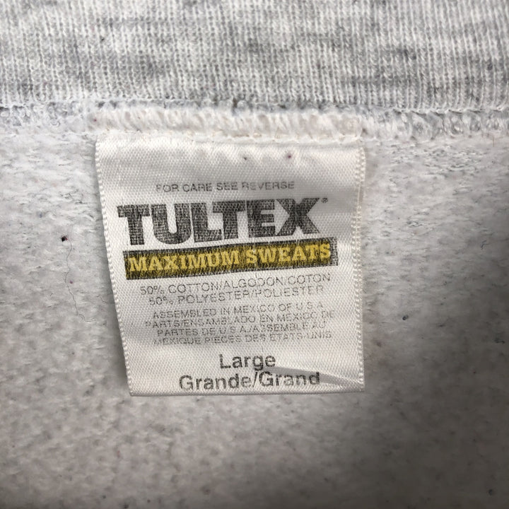 90'S TULTEX MAXIMUM SWEATS Printed Sweatshirt, Men's Size L (approx.), Vintage cotton pale white type Vintage Second Hand