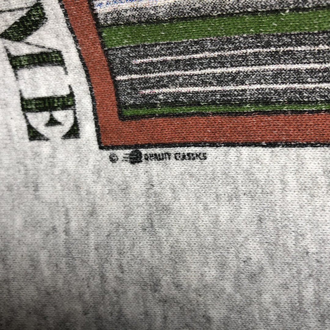 90'S TULTEX MAXIMUM SWEATS Printed Sweatshirt, Men's Size L (approx.), Vintage cotton pale white type Vintage Second Hand