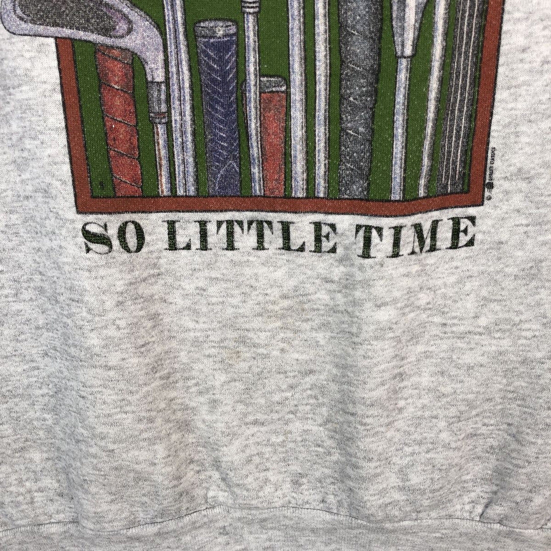 90'S TULTEX MAXIMUM SWEATS Printed Sweatshirt, Men's Size L (approx.), Vintage cotton pale white type Vintage Second Hand