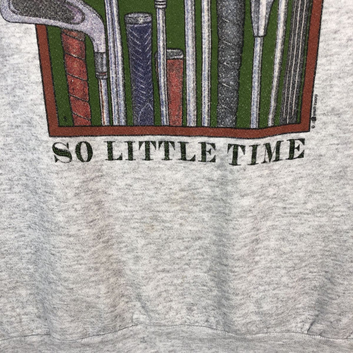 90'S TULTEX MAXIMUM SWEATS Printed Sweatshirt, Men's Size L (approx.), Vintage cotton pale white type Vintage Second Hand