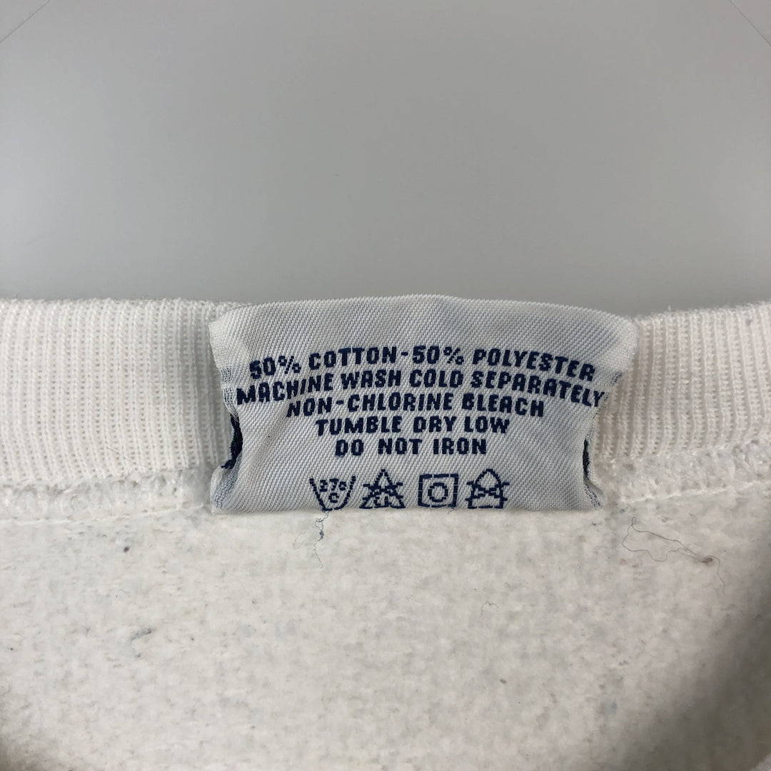 90'S Velva Sheen printed sweatshirt, made in USA, men's size XL equivalent, vintage. cotton white type Vintage Second Hand