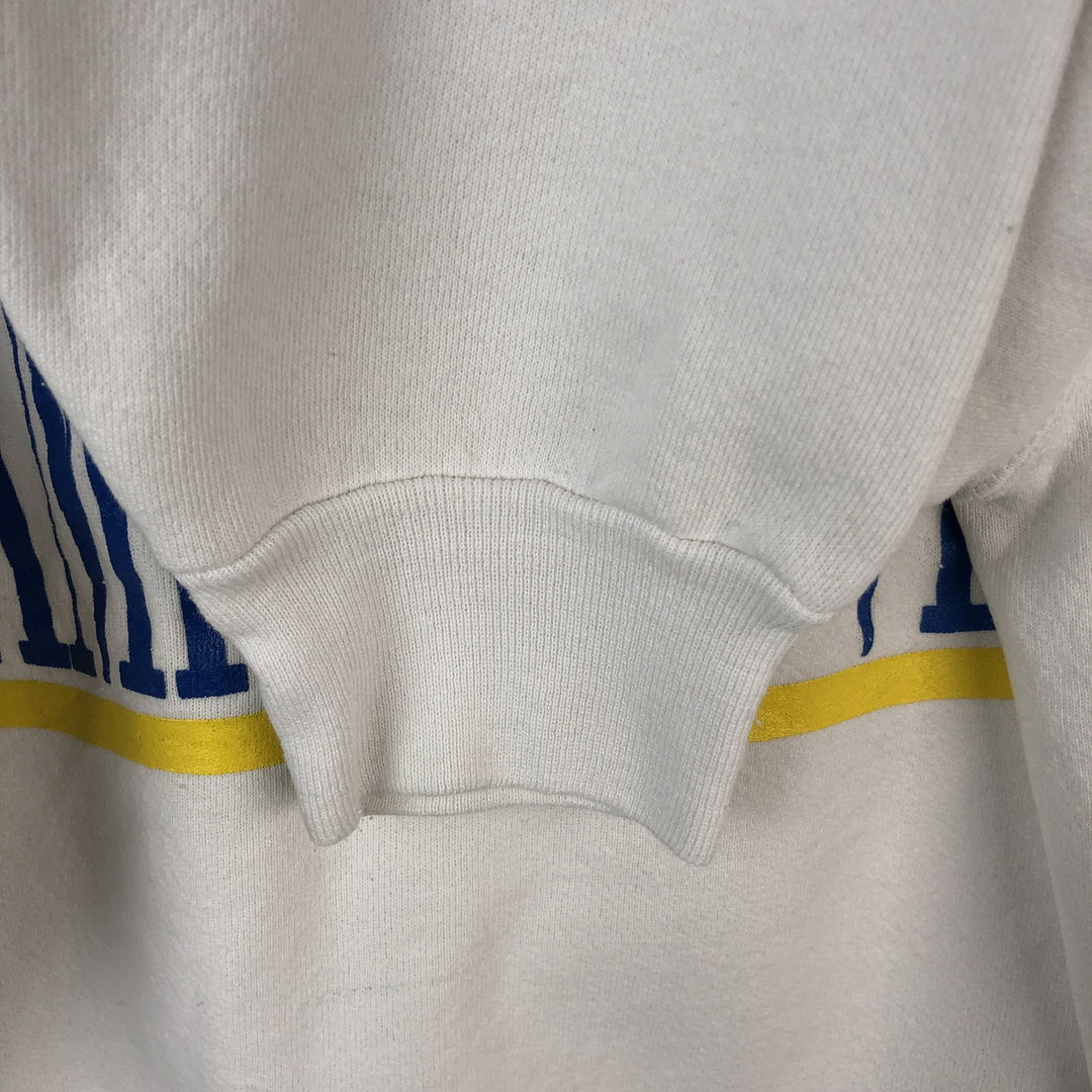90'S Velva Sheen printed sweatshirt, made in USA, men's size XL equivalent, vintage. cotton white type Vintage Second Hand
