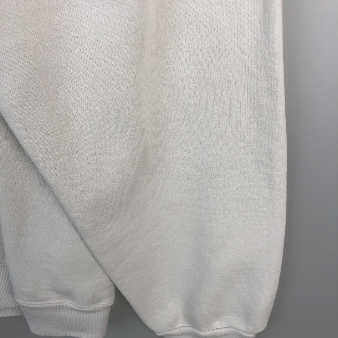 90'S Velva Sheen printed sweatshirt, made in USA, men's size XL equivalent, vintage. cotton white type Vintage Second Hand