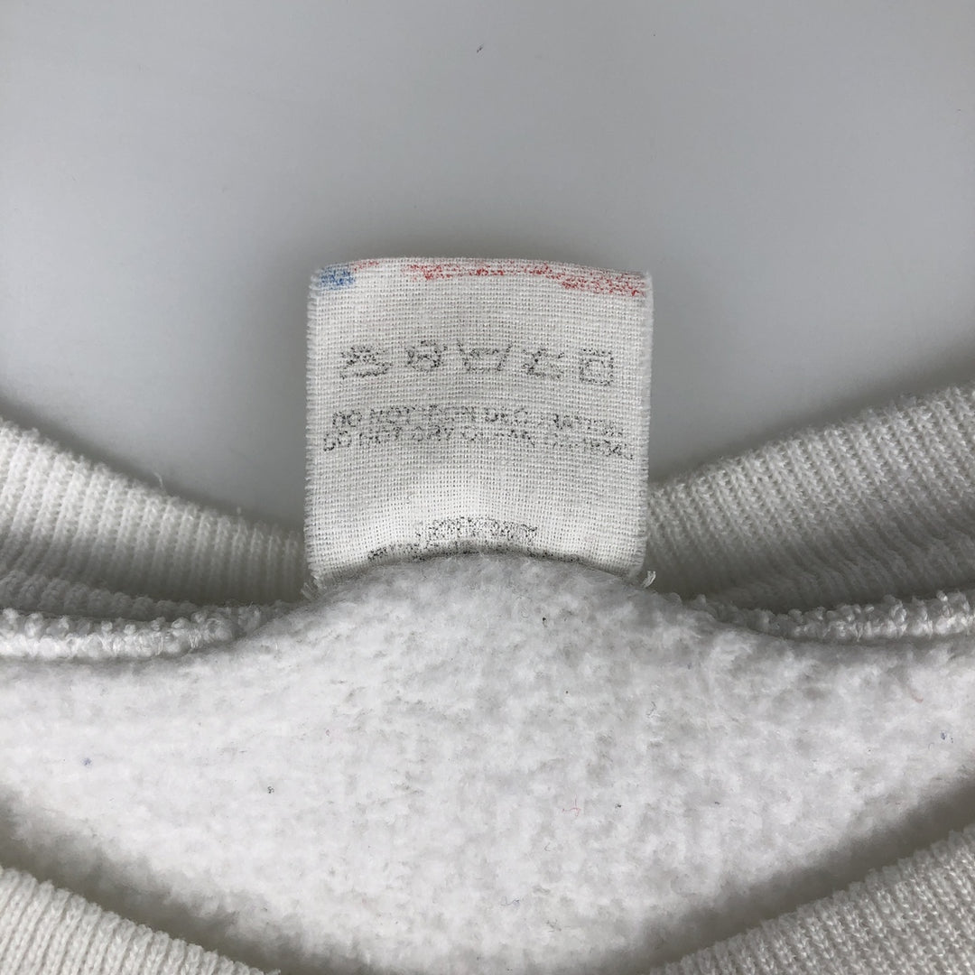 Vintage 1980'S Fruit of the Loom print sweatshirt, made in the USA, size L, men's unclear white type Vintage Second Hand