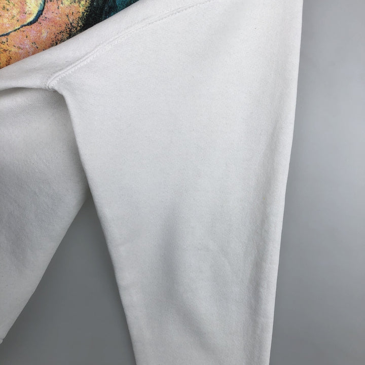 Vintage 1980'S Fruit of the Loom print sweatshirt, made in the USA, size L, men's unclear white type Vintage Second Hand