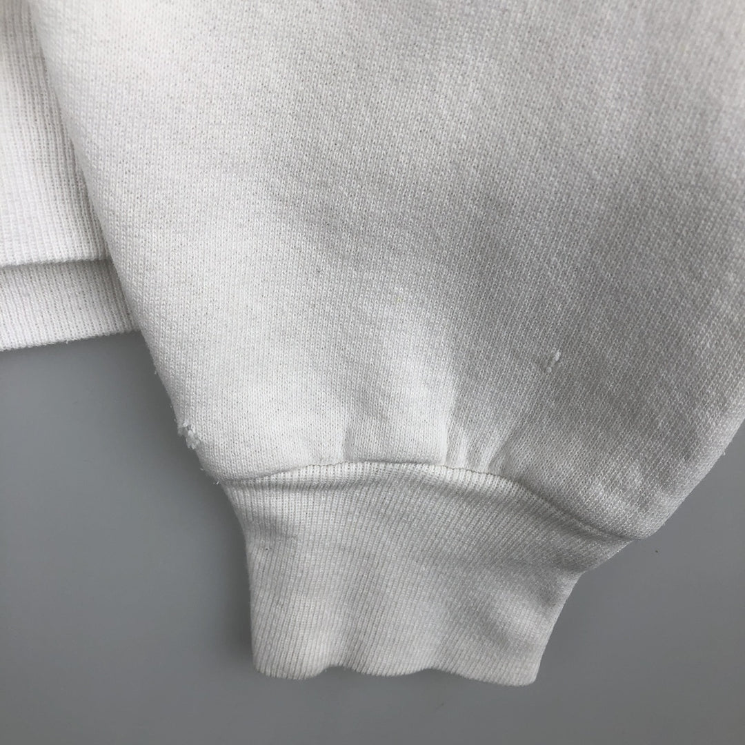 Vintage 1980'S Fruit of the Loom print sweatshirt, made in the USA, size L, men's unclear white type Vintage Second Hand