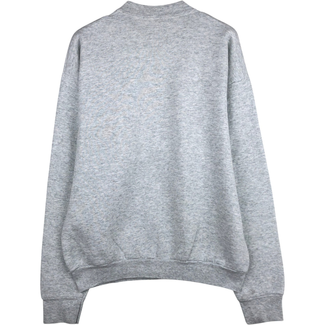 90'S Fruit of the Loom printed sweatshirt, made in the USA, men's XL size, vintage cotton gray type Vintage Second Hand