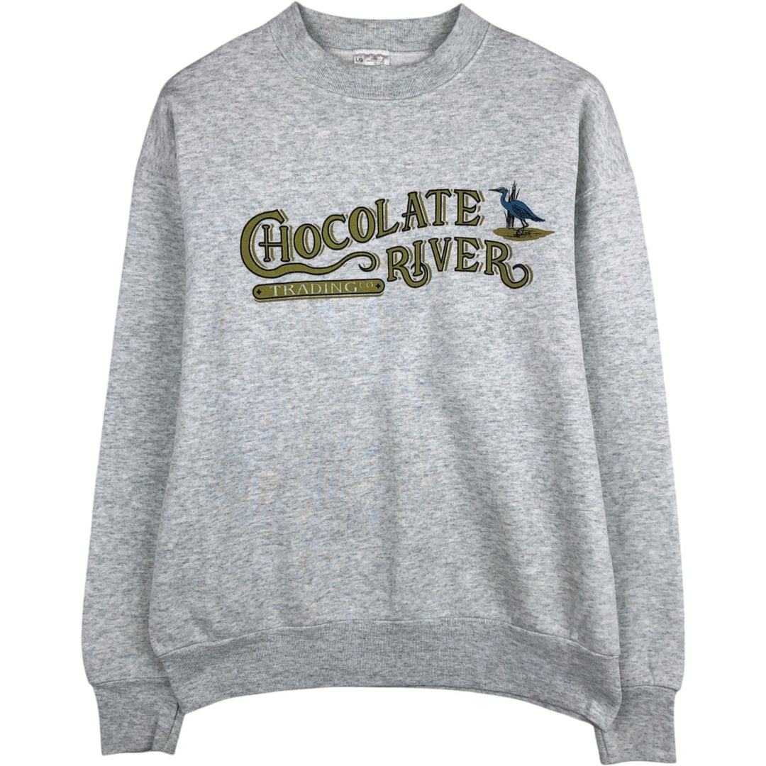 Vintage 90'S Fruit of the Loom print sweatshirt, made in Canada, size L, men's cotton gray type Vintage Second Hand