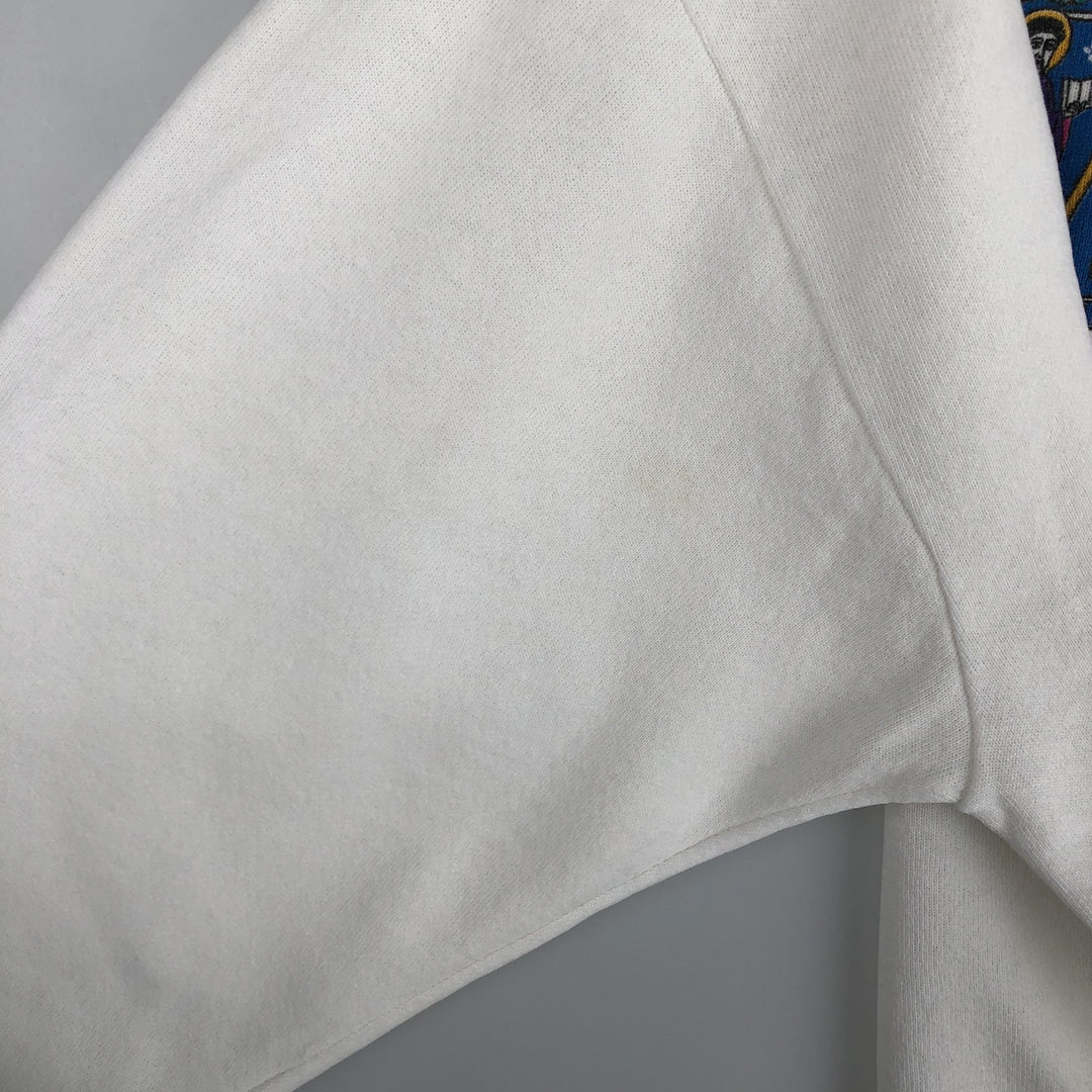 Vintage 90'S Delta DELTA printed sweatshirt, made in the USA, men's size XL cotton white type Vintage Second Hand