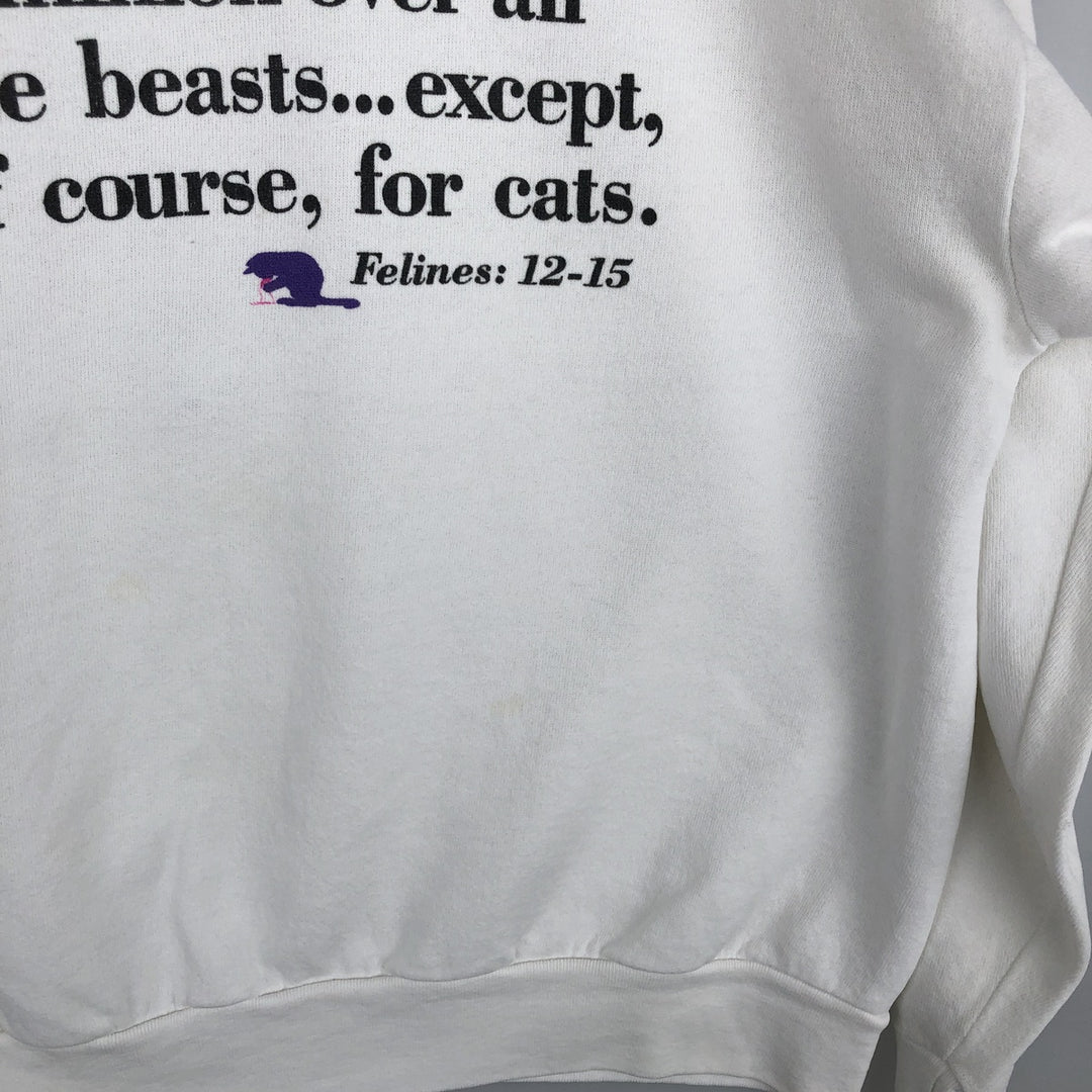 Vintage 90'S Delta DELTA printed sweatshirt, made in the USA, men's size XL cotton white type Vintage Second Hand