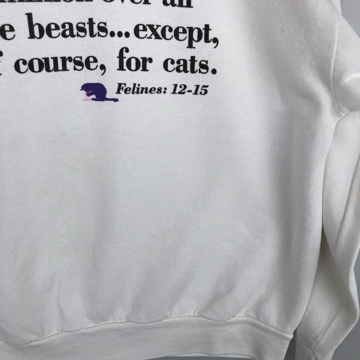 Vintage 90'S Delta DELTA printed sweatshirt, made in the USA, men's size XL cotton white type Vintage Second Hand