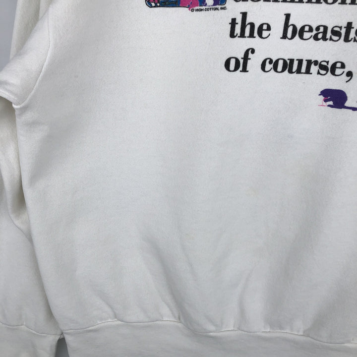 Vintage 90'S Delta DELTA printed sweatshirt, made in the USA, men's size XL cotton white type Vintage Second Hand