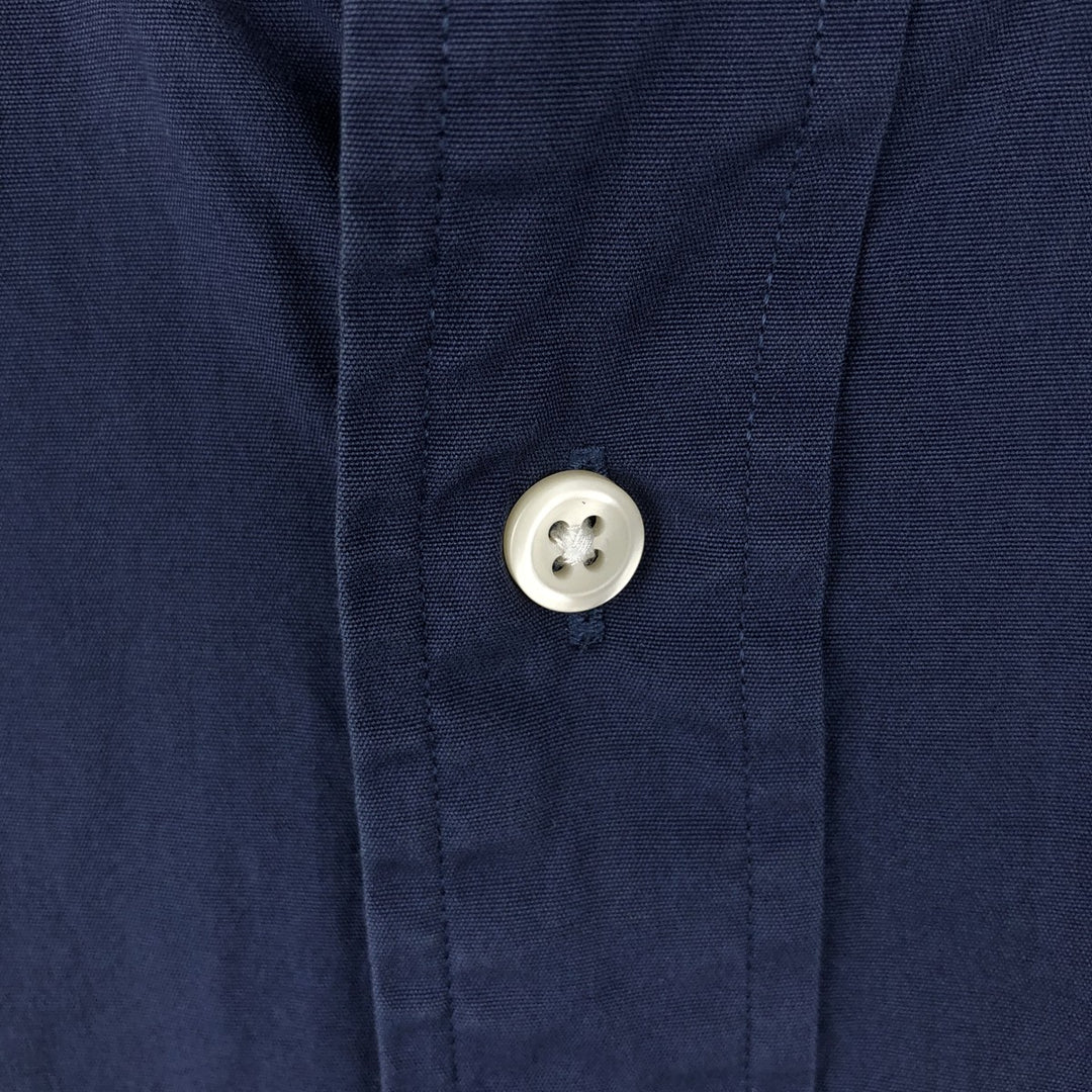 Ralph Lauren Classic Fit short sleeve button down shirt, men's size L cotton navy blue type Vintage Second Hand