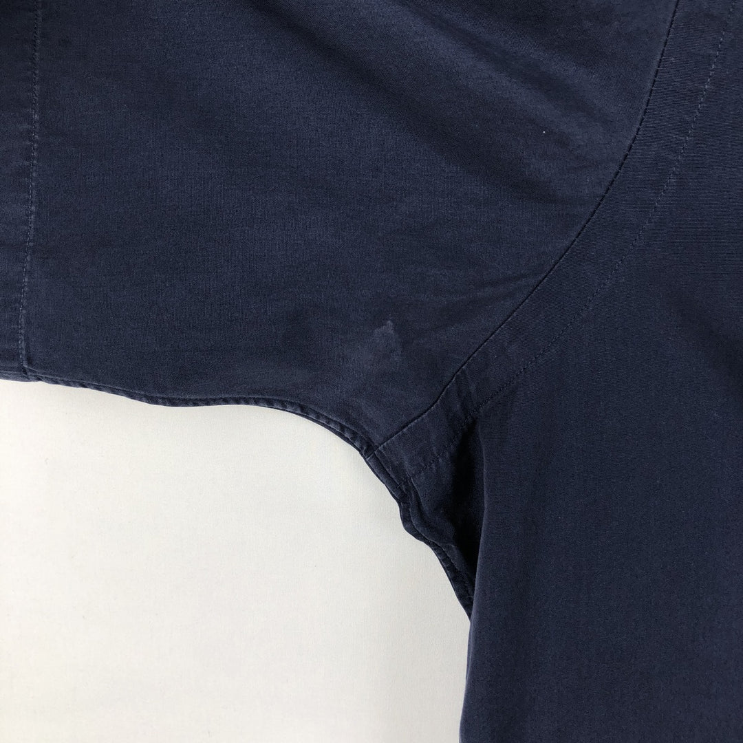 Ralph Lauren Classic Fit short sleeve button down shirt, men's size L cotton navy blue type Vintage Second Hand