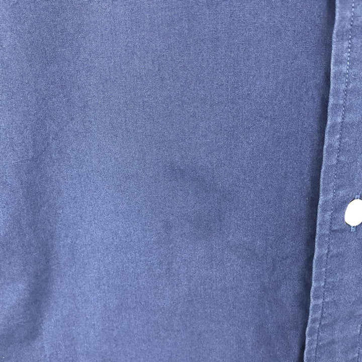 Ralph Lauren Classic Fit short sleeve button down shirt, men's size L cotton navy blue type Vintage Second Hand