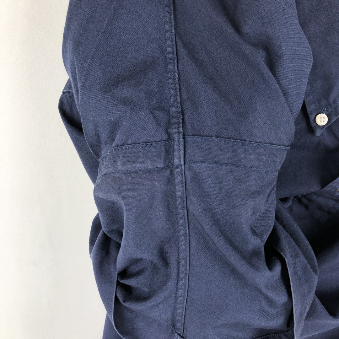 Ralph Lauren Classic Fit short sleeve button down shirt, men's size L cotton navy blue type Vintage Second Hand