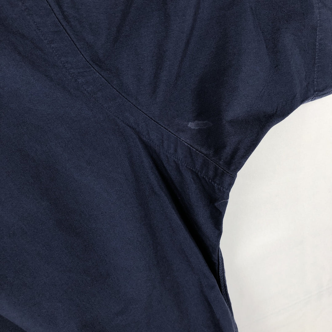 Ralph Lauren Classic Fit short sleeve button down shirt, men's size L cotton navy blue type Vintage Second Hand