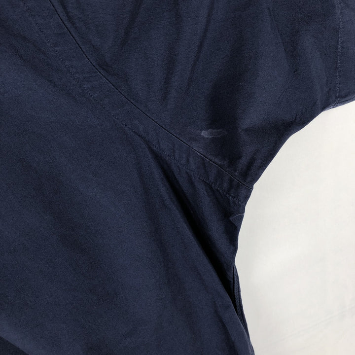 Ralph Lauren Classic Fit short sleeve button down shirt, men's size L cotton navy blue type Vintage Second Hand