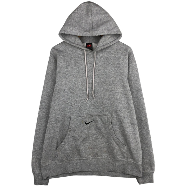 ~2000'S Nike Team Center Logo Sweatshirt Pullover Hoodie, Men's Size XL cotton gray type Vintage Second Hand