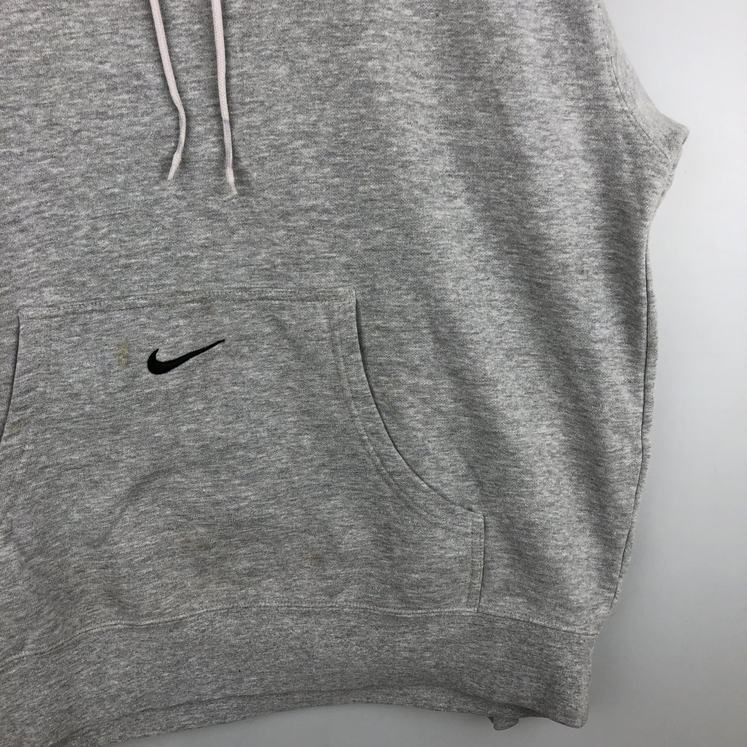 ~2000'S Nike Team Center Logo Sweatshirt Pullover Hoodie, Men's Size XL cotton gray type Vintage Second Hand