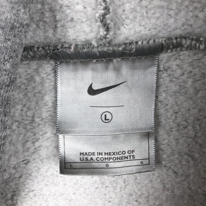 2000'S Nike Center Logo Sweatshirt Pullover Hoodie, Men's Size L (approx.) cotton gray type Vintage Second Hand