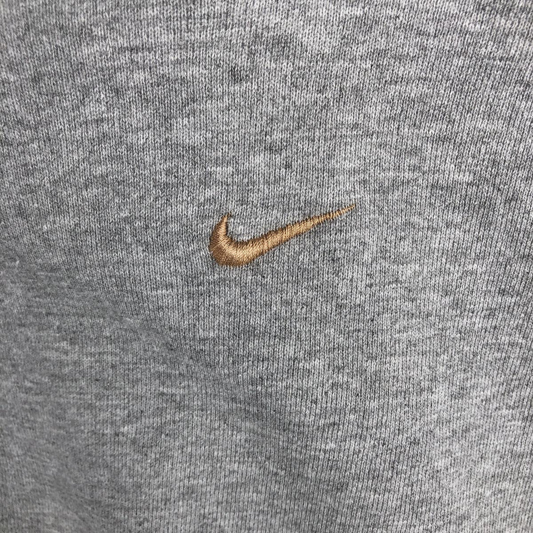 2000'S Nike Center Logo Sweatshirt Pullover Hoodie, Men's Size L (approx.) cotton gray type Vintage Second Hand