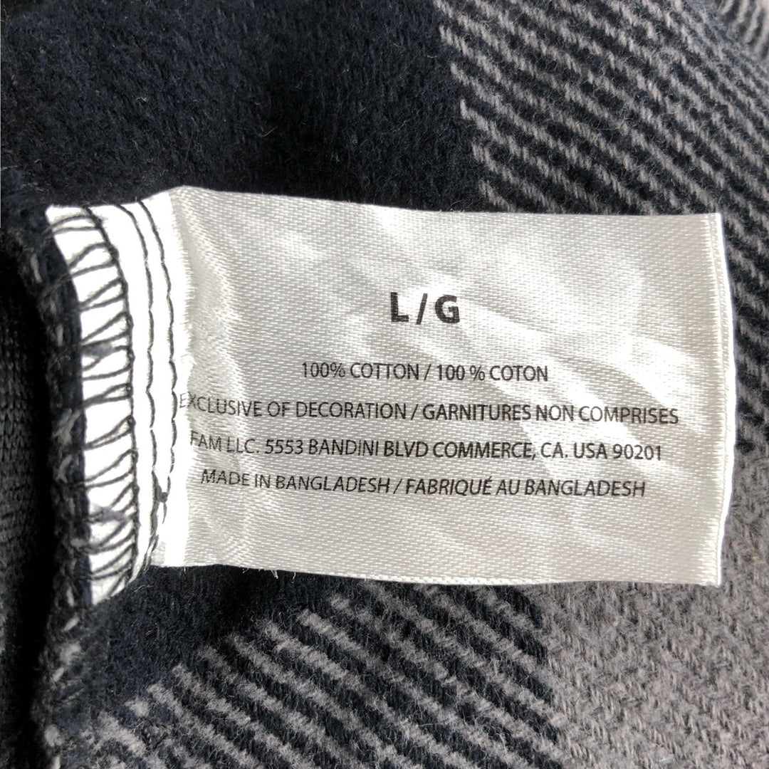 ORVIS Long Sleeve Flannel Check Shirt, Men's Size L cotton gray type Vintage Second Hand