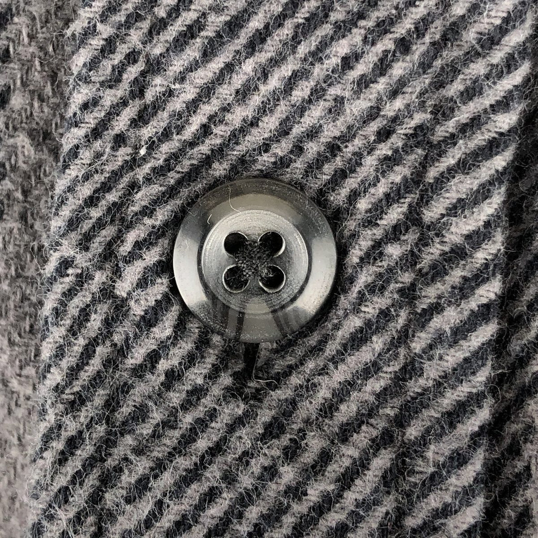 ORVIS Long Sleeve Flannel Check Shirt, Men's Size L cotton gray type Vintage Second Hand