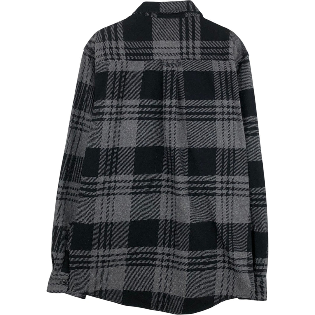 ORVIS Long Sleeve Flannel Check Shirt, Men's Size M cotton gray type Vintage Second Hand