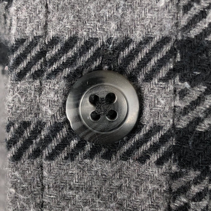 ORVIS Long Sleeve Flannel Check Shirt, Men's Size M cotton gray type Vintage Second Hand