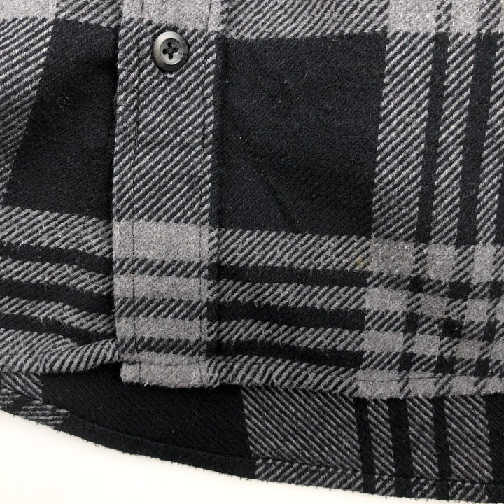 ORVIS Long Sleeve Flannel Check Shirt, Men's Size M cotton gray type Vintage Second Hand
