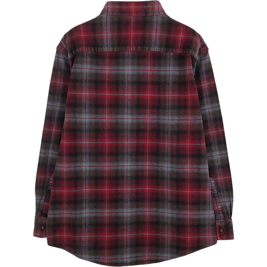 Pendleton MASON Long-Sleeve Button-Down Light Flannel Check Shirt, Men's Size L (approx.) unclear red type Vintage Second Hand