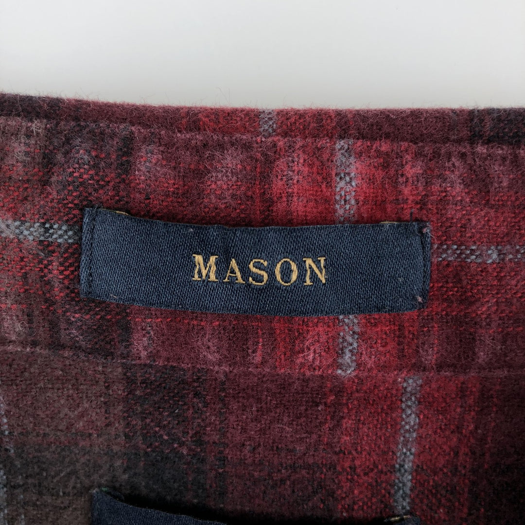 Pendleton MASON Long-Sleeve Button-Down Light Flannel Check Shirt, Men's Size L (approx.) unclear red type Vintage Second Hand