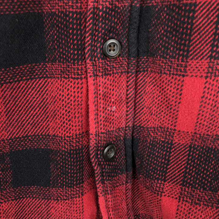 ORVIS Ombre Check Long Sleeve Flannel Check Shirt, Men's M Size cotton red type Vintage Second Hand