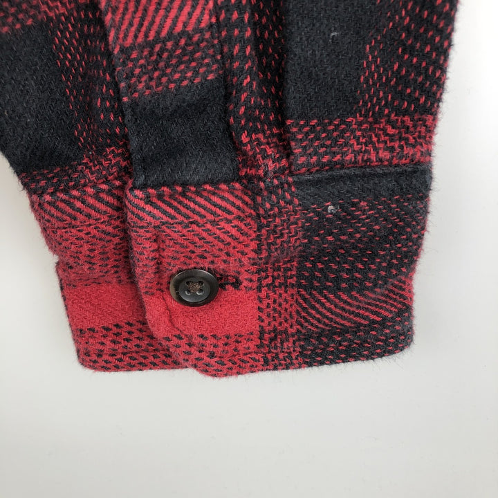 ORVIS Ombre Check Long Sleeve Flannel Check Shirt, Men's M Size cotton red type Vintage Second Hand