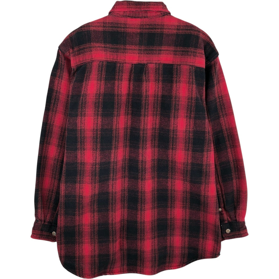 Field and Stream Ombre Check Long Sleeve Heavy Flannel Check Shirt (Men's Size L equivalent) cotton red type Vintage Second Hand