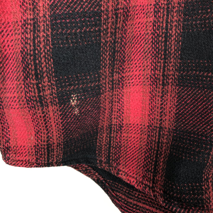 Field and Stream Ombre Check Long Sleeve Heavy Flannel Check Shirt (Men's Size L equivalent) cotton red type Vintage Second Hand