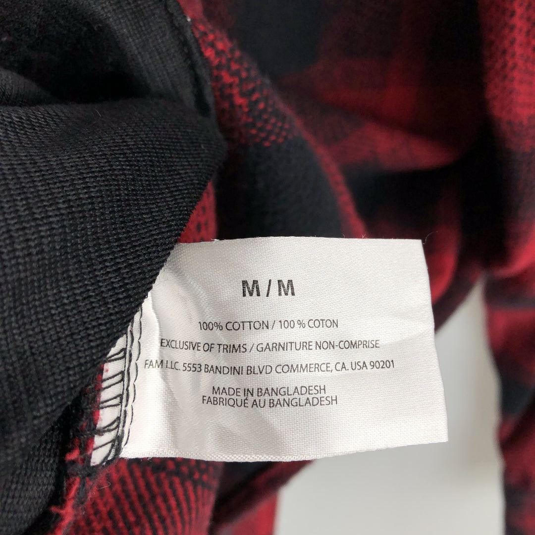 ORVIS Ombre Check Long Sleeve Flannel Check Shirt, Men's M Size cotton red type Vintage Second Hand