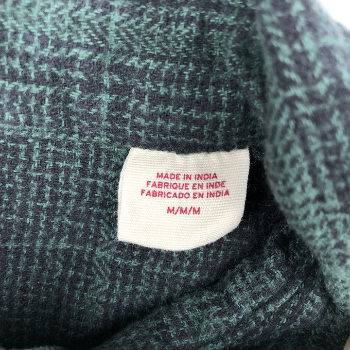 Levi's Ombre Check Long Sleeve Flannel Check Shirt, Men's Size Medium cotton green type Vintage Second Hand