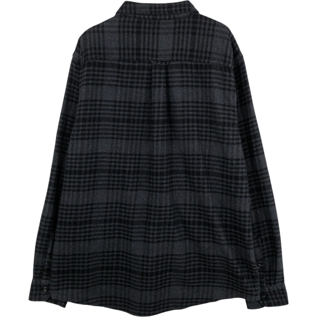 ORVIS Long Sleeve Flannel Check Shirt, Men's XL Size cotton gray type Vintage Second Hand